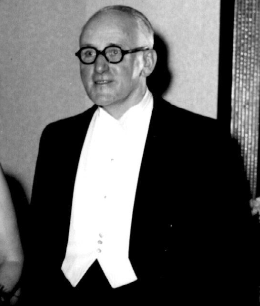Black and white portrait photograph of Grandad Billy